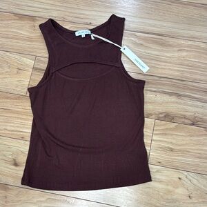Crescent Women's Rich Brown Tank Top